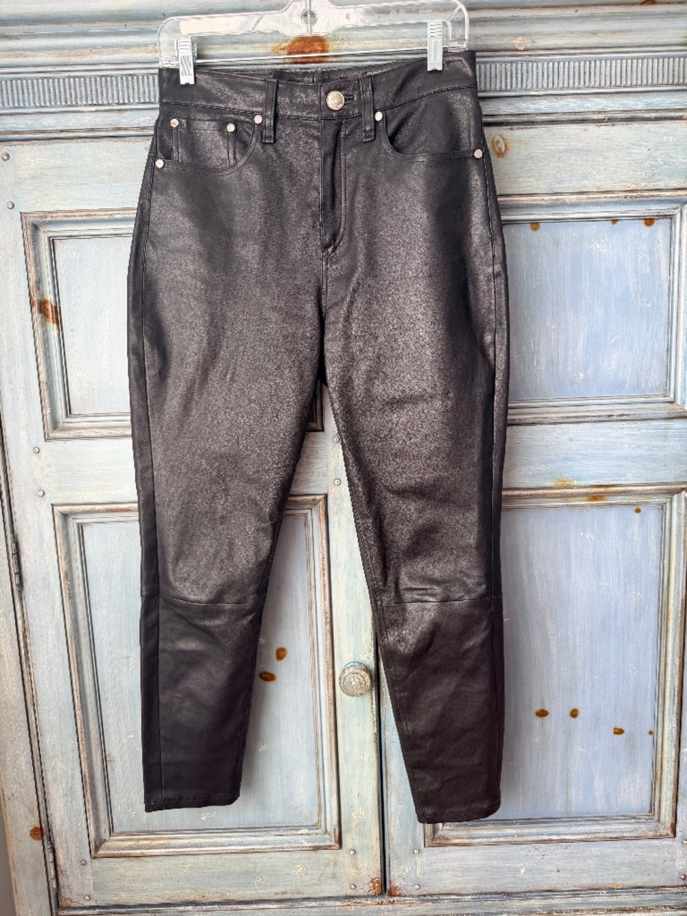 Rag and Bone Black Leather Pants Size 26